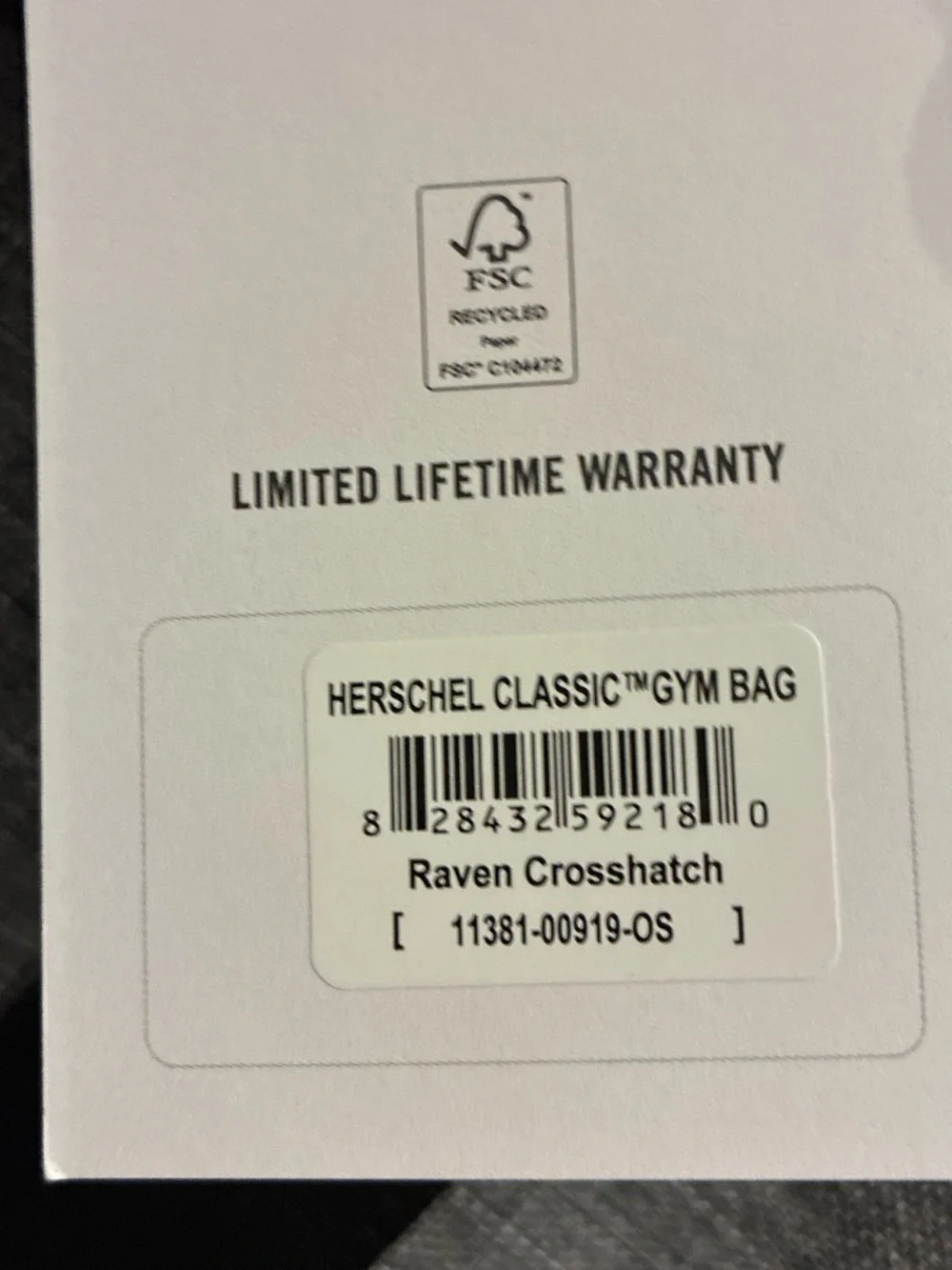 Herschel Supply Company Gray Duffel with Black Straps